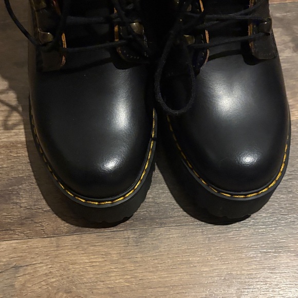 Dr. Martens Leona Black Combat Boots - Picture 5 of 13